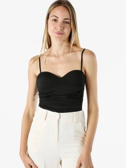 Lovery Top body sgambato con coppe imbottite - nero