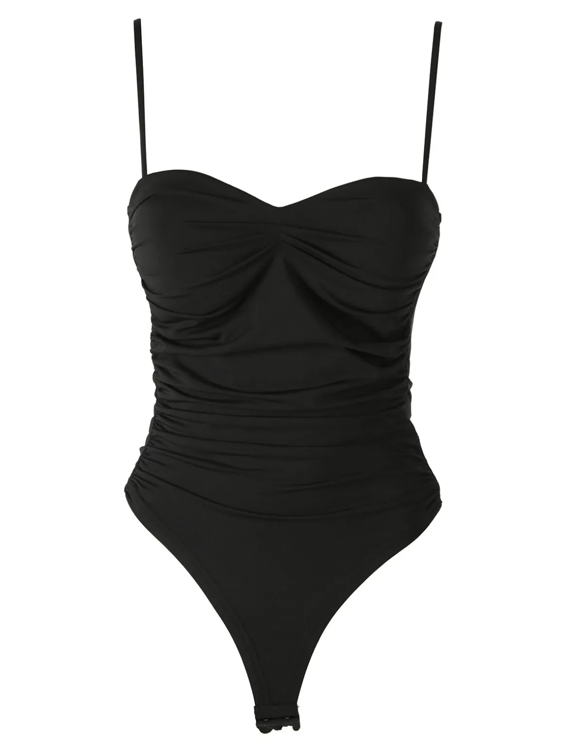 Lovery Top body sgambato con coppe imbottite - nero