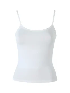 Lovery Top donna con spalline strette - bianco