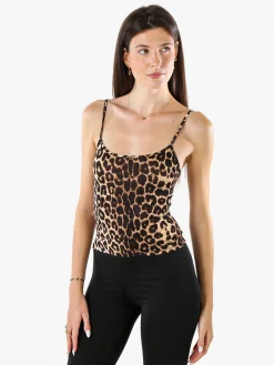 Lovery Top donna con spalline strette - multicolore