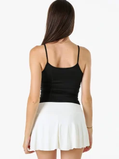 Lovery Top donna con spalline strette - nero