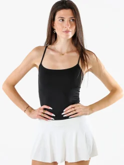 Lovery Top donna con spalline strette - nero