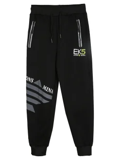 Luca Kids Pantaloni tuta da bambino con interno felpato - nero