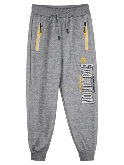 Luca Kids Pantaloni tuta da bambino con interno felpato - grigio