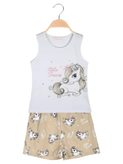 Luisa Chic Completo corto da bambina con canotta e shorts