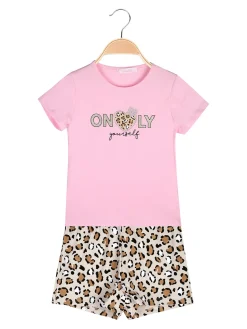 Luisa Chic Completo corto da bambina 2 pezzi con strass
