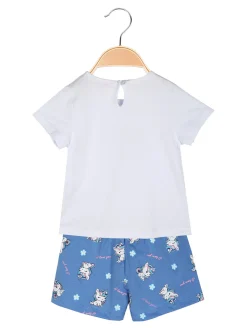Luisa Chic Completo corto da neonata unicorno con t-shirt e shorts