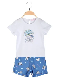 Luisa Chic Completo corto da neonata unicorno con t-shirt e shorts