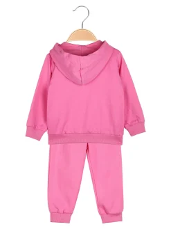 Luisa Chic Completo tuta 3 pezzi da neonata con cappuccio e zip - fucsia