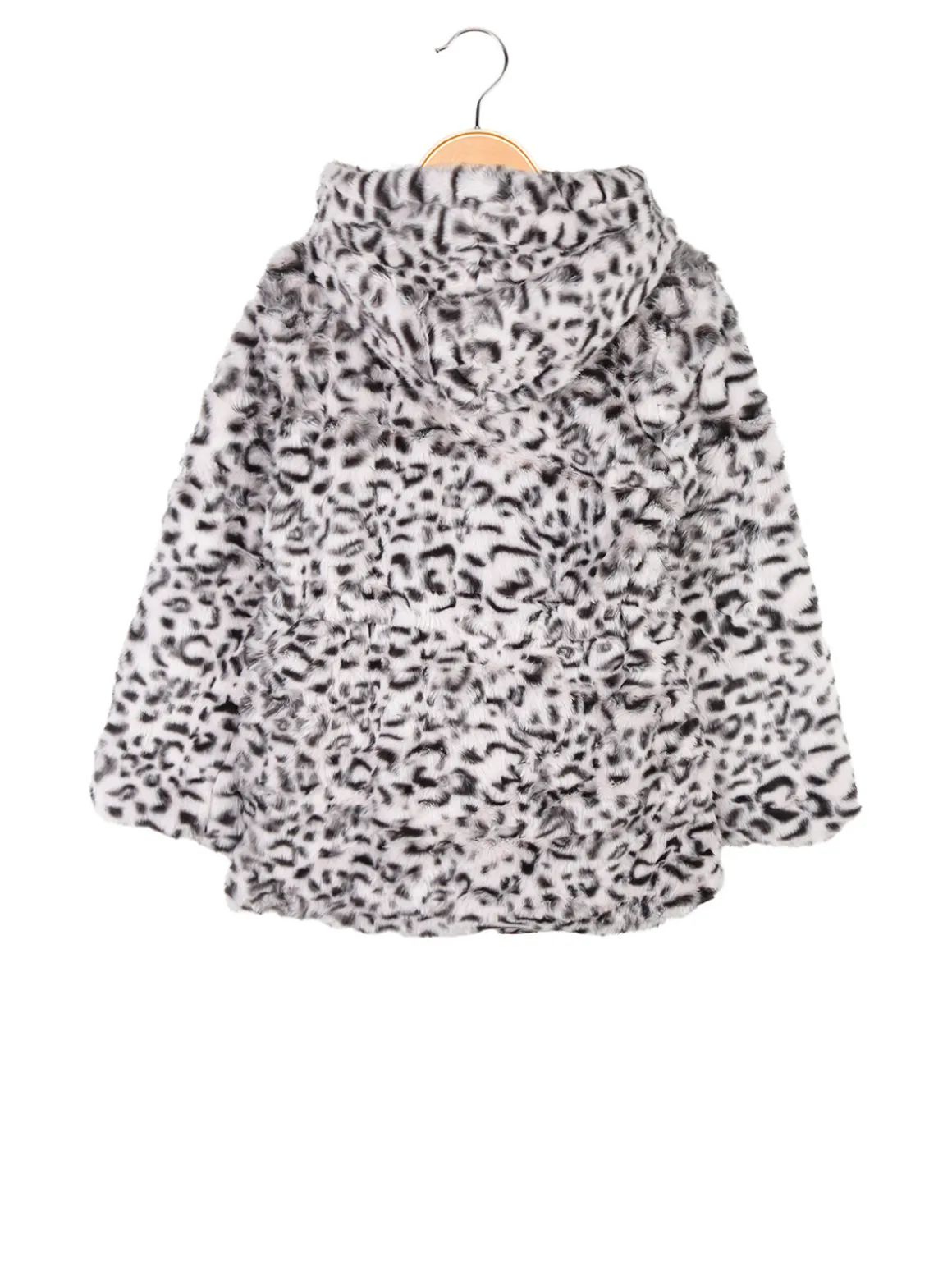 Luisa Chic Giacca da bambina in pelliccia sintetica con cappuccio
