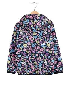 Luisa Chic Giubbino 100 grammi da bambina reversibile con cappuccio e zip - blu scuro