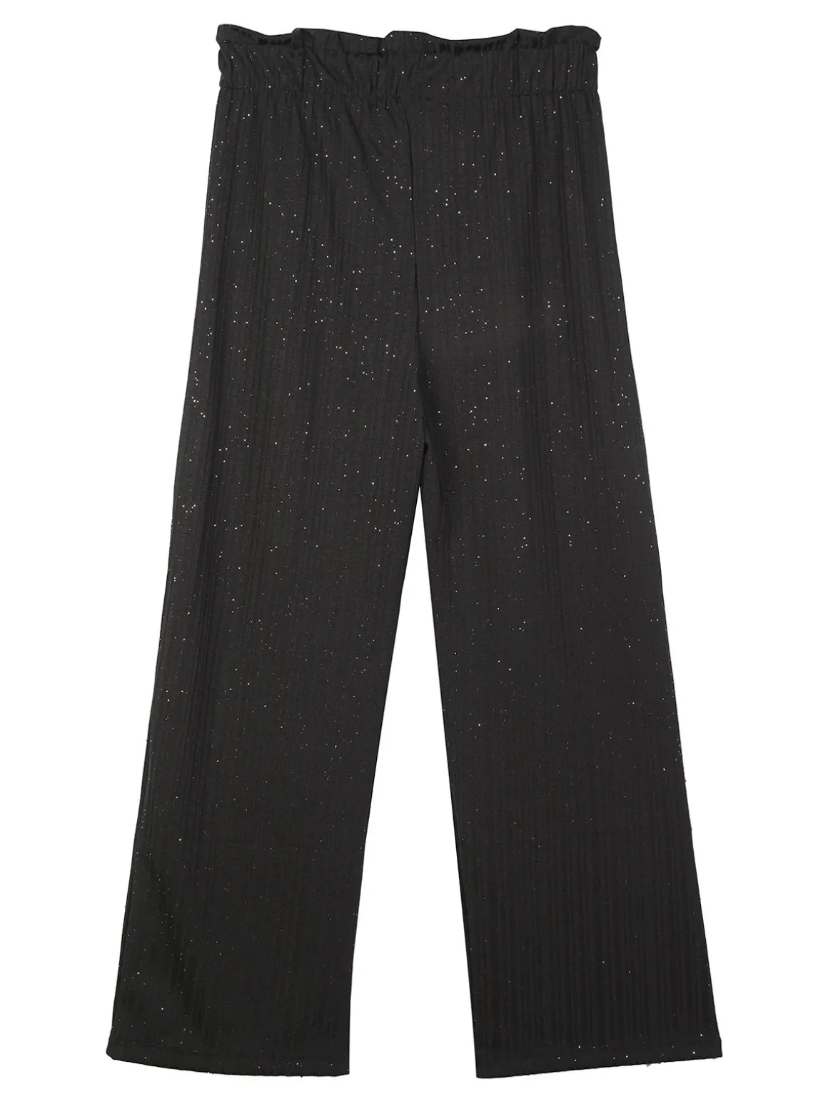 Luisa Chic Pantaloni a coste da bambina con brillantini