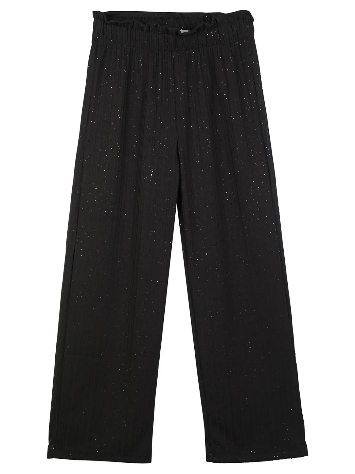 Luisa Chic Pantaloni a coste da bambina con brillantini