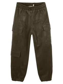 Luisa Chic Pantaloni da bambina in velluto con tasconi laterali