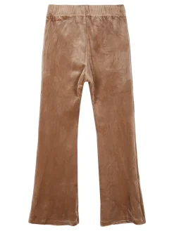 Luisa Chic Pantaloni da bambina in ciniglia - khaki
