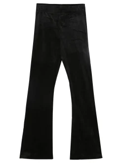 Luisa Chic Pantaloni da bambina in ciniglia - nero