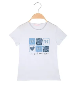 Luisa Chic T-shirt da bambina con stampa disegni