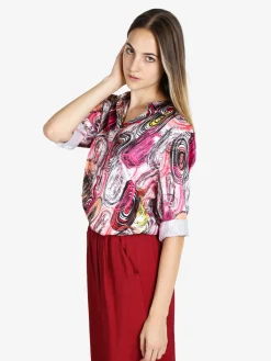 Luisa Loire Camicia donna a maniche lunghe con stampa a fantasia