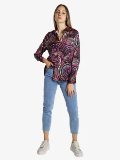 Luisa Loire Camicia donna a maniche lunghe con stampa a fantasia