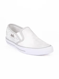 Lulu' Sneakers slip on con pizzo Bianco