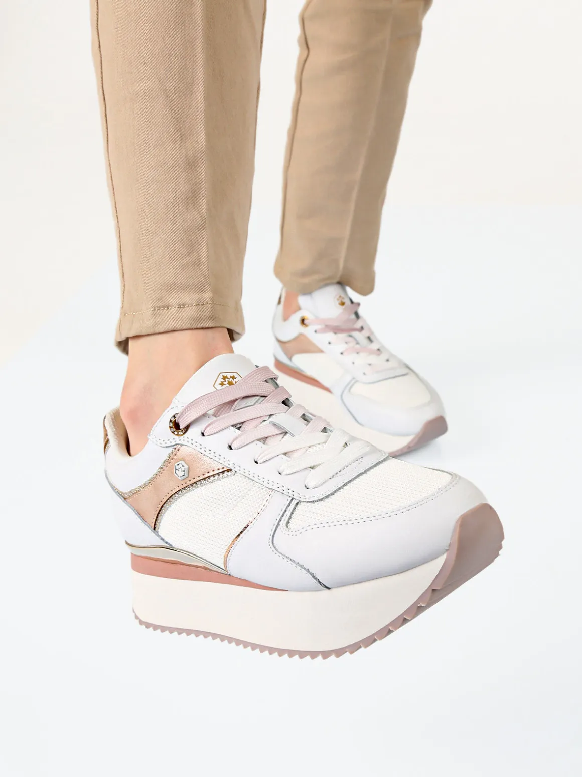 Lumberjack LOTUS Sneakers donna in pelle con platform