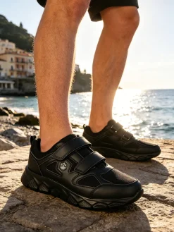 Lumberjack RAM Sneakers sportive da uomo con strappi - nero