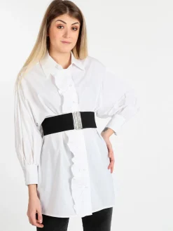 Lumina Maxi camicia donna con maniche a palloncino