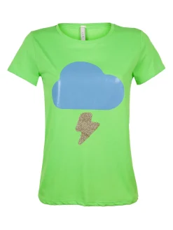 Lumina T-shirt donna con stampa e glitter