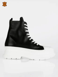 Made In Italy Genny Sneakers alta in pelle con platform