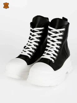 Made In Italy Genny Sneakers alta in pelle con platform