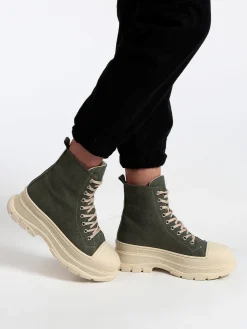 Made In Italy Genny Sneakers alta in tela con platform