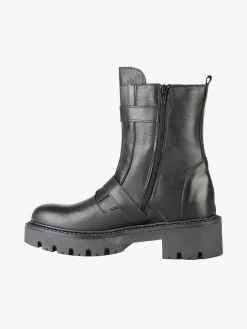 Made In Italy Stivaletti biker in pelle da donna