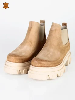 Made In Italy Stivaletti chelsea in pelle scamosciata con platform