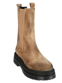 Made In Italy Stivaletti in pelle scamosciata chelsea da donna