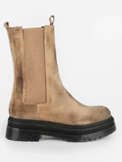 Made In Italy Stivaletti in pelle scamosciata chelsea da donna