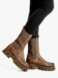 Made In Italy Stivaletti in pelle scamosciata chelsea da donna