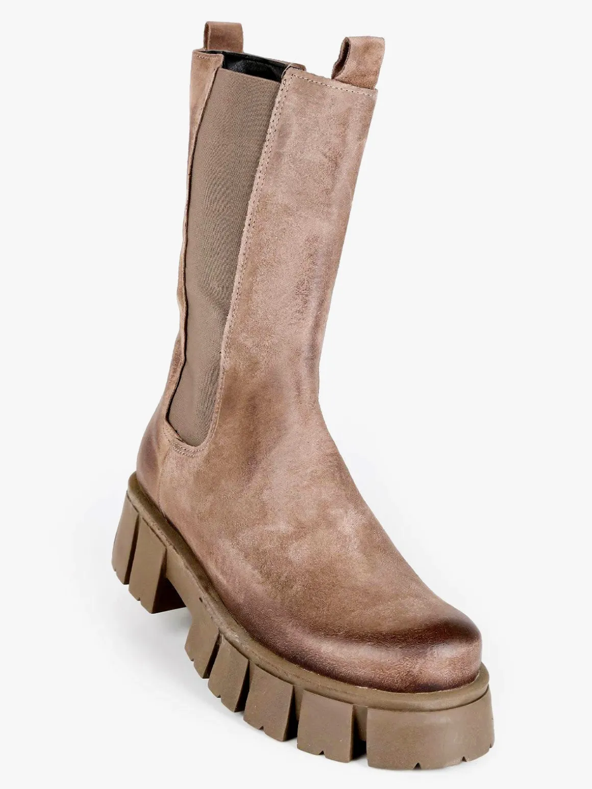 Made In Italy Stivaletti in pelle scamosciata chelsea da donna