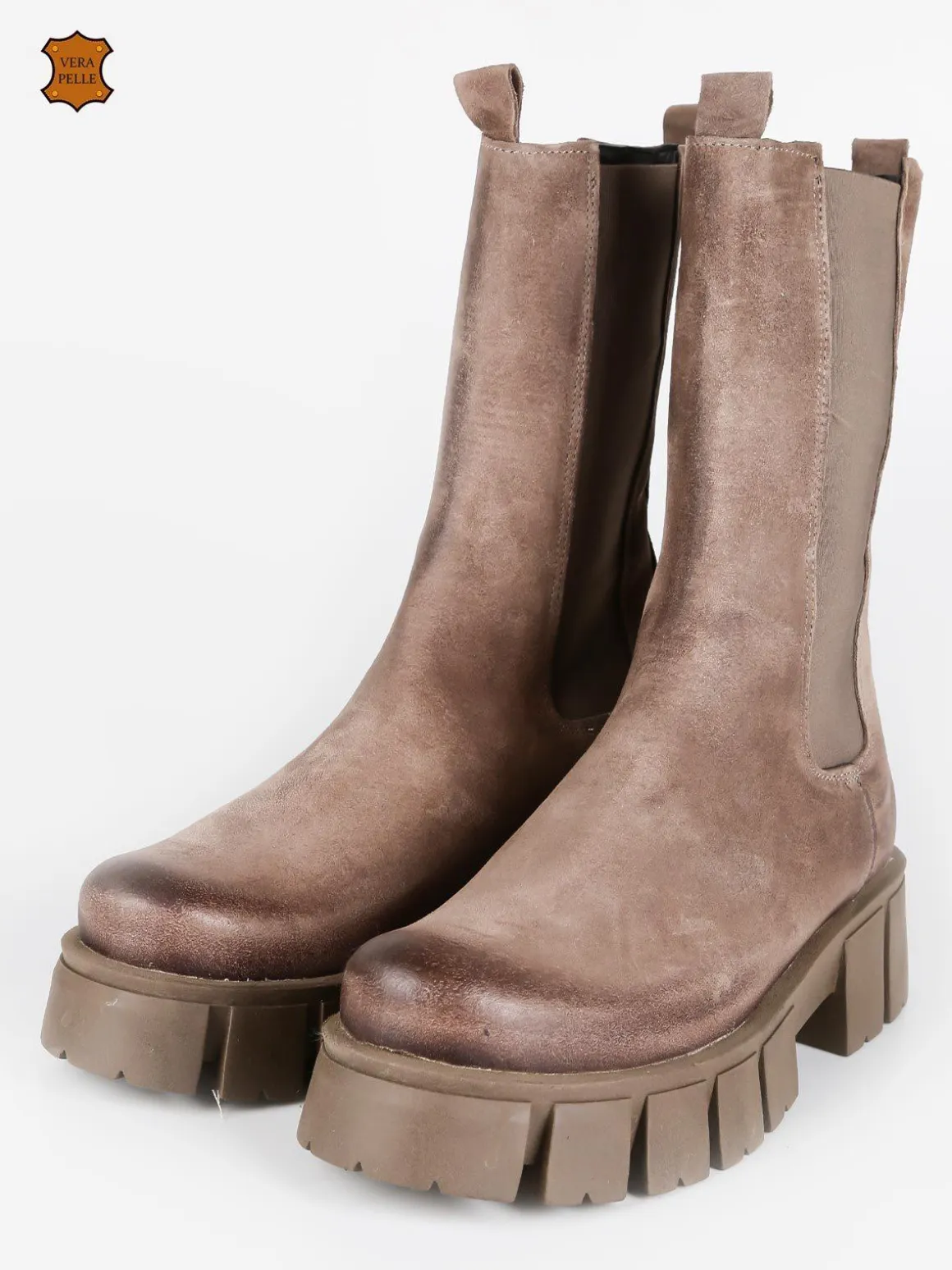 Made In Italy Stivaletti in pelle scamosciata chelsea da donna