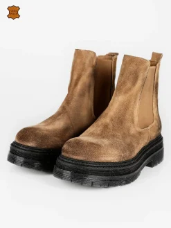 Made In Italy Stivaletti in pelle scamosciata da donna