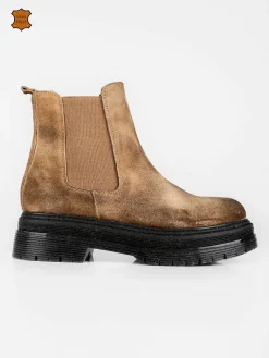 Made In Italy Stivaletti in pelle scamosciata da donna