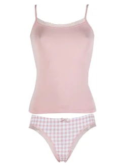 Magic Dream Coordinato intimo da donna con top e slip a quadretti