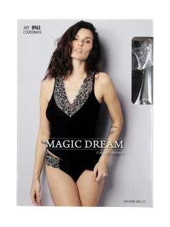 Magic Dream Coordinato intimo donna con ricami in pizzo - nero