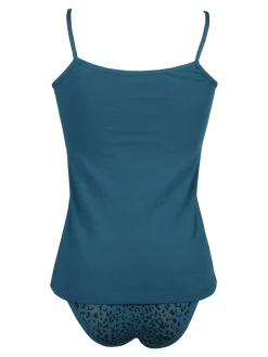 Magic Dream Coordinato intimo donna con top e slip - ottanio
