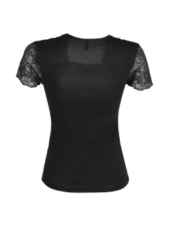 Magic Dream Maglia intima da donna a maniche corte con pizzo