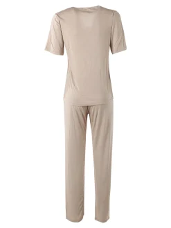 Magic Dream Pigiama lungo da donna in fibra di bamboo a maniche corte - nudo