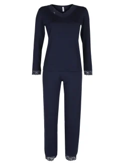 Magic Dream Pigiama lungo da donna con scollo a V in pizzo