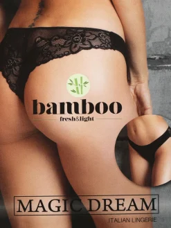 Magic Dream Slip brasiliano donna in bamboo con pizzo