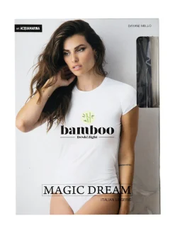 Magic Dream T-shirt intima donna manica corta in bamboo - blu scuro