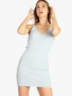 Maglificio Vestito corto donna in maglia a costine