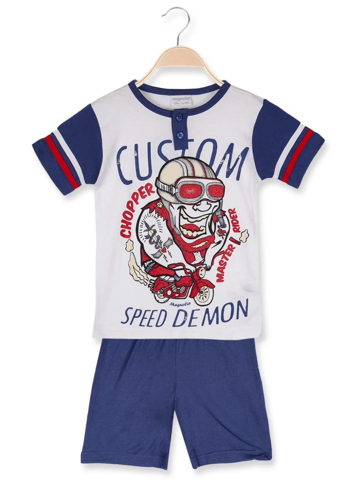 Magnolia Pigiama corto in cotone jersey
